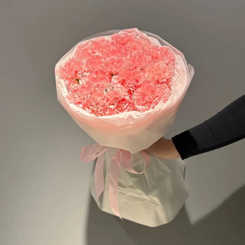 Монобукет из розовых диантусов