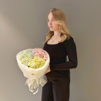 Монобукет из гортензий