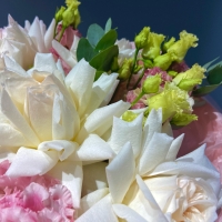 Дуо букет с розами и эустомой