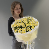 Монобукет из хризантемы Сантини