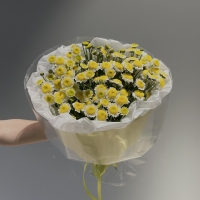 Монобукет из хризантемы Сантини