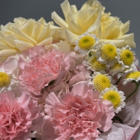 Сборный букет с гортензией, розой и диантусами