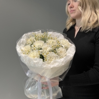 Дуо букет с гвоздикой