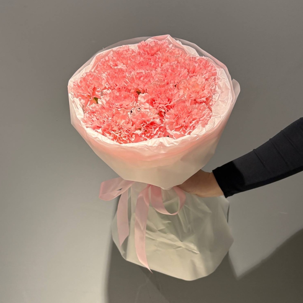 Монобукет из розовых диантусов