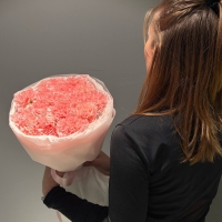 Монобукет из розовых диантусов