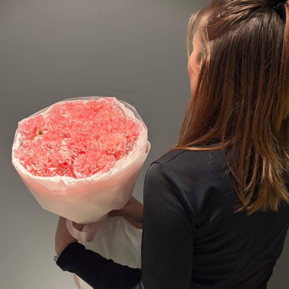 Монобукет из розовых диантусов