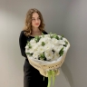 Дуо букет с кустовой хризантемой и нобилисом