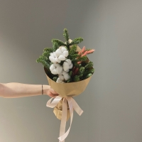 Мини букет с хлопком и нобилисом