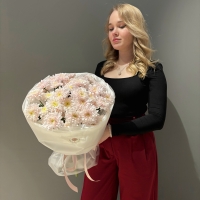 Монобукет из кустовой хризантемы