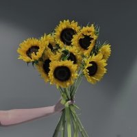 Подсолнухи под ленту 9шт