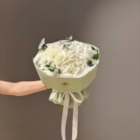 Монобукет из гортензии и эвкалипта