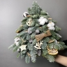 Новогодняя елка из нобилиса с декором "Хлопок"